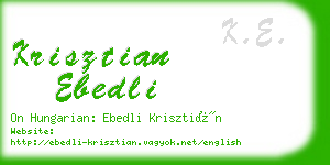 krisztian ebedli business card